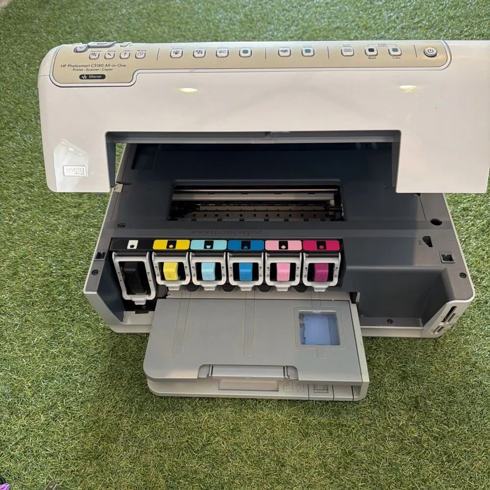 PARTS HP Photosmart C5180 All-In-One Inkjet Printer & Power Cord PARTS ONLY